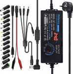 3V-24V 6A 144W reguleeritav toiteallikas Universaalne toiteallikas Reguleeritav toiteallikas 100V-240V vahelduvvoolust alalisvooluks koos LED pinge n&auml;idiku ja 14 otsaga koduelektroonika jaoks, 6000mA Max.