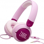 JBL Junior 320 juhtmega k&otilde;rvaklapid koos sisseehitatud mikrofoniga lastele, turvaline heli, madal helitugevus, 12 mm pehme padi ja kleepsukomplekt, kaasaskantav disain, lilla v&auml;rviga
