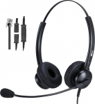 MKJ k&otilde;nekeskuse telefoni peakomplekt mikrofoniga m&uuml;ra summutav juhtmega RJ9 telefoni peakomplekt kontoritelefonile, juhtmega lauatelefoni peakomplekt Avaya 1408, Polycom Fanvil Aastra 6753i jaoks