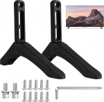 2 x Universal TV Stand jalad asendamine Bracket jalad Plastic Table Top TV baasi baasi enamiku 28-65 "LCD/LED/OLED lame k&otilde;ver TV Stands jalad koos tarvikutega