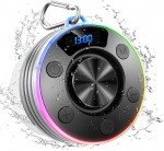 Veekindel Bluetooth du&scaron;ik&otilde;lar aja n&auml;iduga, IPX7 veekindel du&scaron;ik&otilde;lar, tugev bass, iminapad ja konksuklamber, k&auml;ed-vabad funktsioon, muusikakast vannituppa, randa