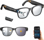 AI prillid HD 8MP kaameraga, nutiprillid 270 mAh, 1200P videosalvestus, Bluetooth 5.4, reaalajas AI t&otilde;lge ja objekti tuvastamine, sinine valgus, kaks mikrofoni k&otilde;nedeks, salvestamine