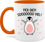 Mug 325 ml - Lausung - Fick dich sooo viel Penguin - 325 ml - Orange - Lausung kohvitass Lausung Kohvitassid Kohvitassid