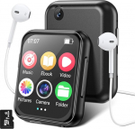 64 GB MP3-m&auml;ngija Bluetooth 5.4 koos kaameraga, OGVDOE Mini Design HiFi Sound, kaasaskantav Walkman-muusikam&auml;ngija koos k&otilde;lariga, FM-raadio, e-raamat jne. Ideaalne spordi MP3-m&auml;ngija (must)