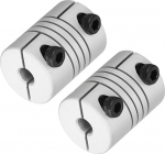 hankekaart Flexible Wellenkupplung, 4 kuni 4 mm, 20 mm pikkus, 15 Durchmesser, Klemmwellenkupplung, Aluminiumlegierung, Gelenkverbinder, Schrittmotor-Kupplung f&uuml;r 3D-Drucker, CNC-Maschinen