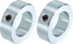 sourcing map 2 x Screw Collars Bore Galvanized Steel 2 1/4" OD 13/16" Width Axle Boot for Linear Rod Shaft Guide (Pack of 2)