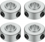 sourcing map Schaftmanschette aus Aluminiumlegierung, 1/4 Zoll ID 9/16 Zoll OD 5/16 Zoll Dicke Bohrungswelle Verriegelungsmanschetten f&uuml;r Getriebebaugruppen, Werkzeugmaschinen, industrielle Verwendung
