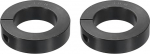 QUARKZMAN Pack of 2 Single Split Shaft Clamp 1-11/16" Bore One-Piece Clamp Collar, 2-3/4" OD, 11/16" Thickness, Black Oxide Steel Set Screw Collar Clamp