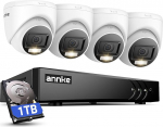 ANNKE 5MP Lite 5-in-1 8 Channel DVR Recorder with People & Vehicle Detection and 1TB Hard Drive, 4 x 1080p Colour Night Vision Surveillance Camera Outdoor Set, Intelligent Search/Playback, IP67