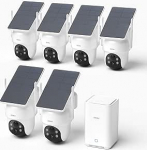 aosu 3K v&auml;ljas p&auml;ikesepatarei valvekaamera, 6 kaamera komplekt ja uus 2. aosuBase [360&deg; PTZ panoraam, ilma tellimuseta] laiendatav kuni 1 TB (32 GB sisseehitatud) auto j&auml;lgimise v&auml;rviline &ouml;&ouml;n&auml;gemine 2-suunaline heli