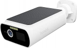Hombli Solar Cam 2K QHD juhtmevaba valvekaamera v&auml;ljas &ouml;ise n&auml;gemise v&auml;rviline sireenivalgus ilmastikukindel App Control kahesuunaline heli valge