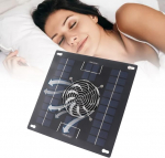 Topyond Solar Powered Exhaust Greenhouse Fan, Monocrystalline Solar Panel Fan Set, Solar Loft Fan for Chicken Coop Greenhouse Cabin