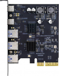 xiwai Superspeed 10Gbps PCIE USB kaart PCI-E Express kolmele A-t&uuml;&uuml;pi USB 3.0 tagapaneelile ja kahele USB 3.1 USB-C Type-C laiendusadapterile ASM3142 VL822