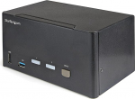 StarTech.com 2 Port DisplayPort KVM Switch - 4K 60 Hz UHD HDR - DP 1.2 KVM Switch koos USB 3.0 Hubiga 2 pordiga (5 Gbit/s) ja 4 x USB 2.0 HID pordiga, Audio - Hotkey - TAA (SV231TDPU34K)