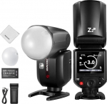 NEEWER Z2-C 2.4GHz TTL v&auml;lklambi &uuml;mmarguse peaga, mis &uuml;hildub Canoniga, 600 v&auml;lku t&auml;isv&otilde;imsusel 3000 mAh 76 Ws 1/8000s HSS, 2 reguleeritavat valgustit valgusdifuusor TTL/M l&uuml;litusnupp 2.4GHz Q
