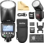 Godox V1PRO-F V1Pro F &uuml;mmarguse peaga TTL Speedlite 2.4G juhtmeta TTL kiirvalgusti strobo, 76Ws HSS 1/8000s koos Li-ion akuga Fuji kaameratele