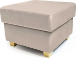 Martin Seat Pouff koos hoiuruumiga Footstock Seat Cube (Plain - Beech Leg, Ecru)