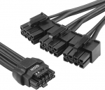 CERRXIAN 2.4ft 12VHPWR kuni 3X CPU 8-pin toitekaabel, 16-pin isane kuni 3X EPS 12V 12V 8-pin isane toiteallikate kaabel AINULT Corsair Modular toiteallikale