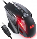 Gaming Mouse RGB LED PC hiirekaabel, 7200 DPI reguleeritav reguleeritav kaal Gaming Mice kaalutimmimine, 7 programmeeritavat nuppu Laptop arvuti ergonoomiline USB m&auml;nguhiir 1,67 m kaabliga