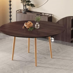 Runde Klapptischplatte, Vier klappbare runde Holztischplatten, 47,2"-71" Durchmesser (dunkelgrauer Marmor), Einfach zu verstauen und Platz zu sparen, Keine Beine, Gro&szlig;e Banketttischplatte (H
