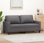 359139 2-kohaline diivan hall 140 cm kunstnahast, Diivanid ja diivanid, Diivanid elutuppa, Diivan teismeliste tuppa, Relax diivan, Diivan magamistuppa, Polsterdatud diivanid
