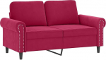 vidaXL 2-kohaline diivan, diivan dekoratiivsete padjadega, puhke diivan elutuppa, polsterdatud diivan, tugitool, l&otilde;&otilde;gastav diivan, Lounge diivan, l&otilde;&otilde;gastav diivan, veinipunane sametne diivan