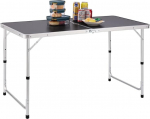 BAKAJI telkimislaud Picnic Hall reguleeritava k&otilde;rgusega alumiiniumraam, kokkupandav s&uuml;steem koos kandek&auml;epidemega Ideaalne aia- ja v&auml;litingimustes kasutamiseks 60 x 20 x 70 cm