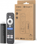 STRONG LEAP-NOVA-X Streaming TV Stick, 4K Ultra HD, Google TV, 32 GB m&auml;lu, Dolby Vision & Atmos, HDR10+, Wi-Fi 6, HDMI 2.1, h&auml;&auml;ljuhtimine, integreeritud Netflix ja &uuml;le 5000 rakenduse.