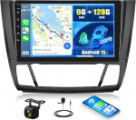 SIXWIN 8 Core 6+128G Android 15 Autoradio f&uuml;r BMW 1 Series E81 E82 E87 E88 2008-2012 mit Carplay/Android Auto/DSP,9 Zoll HD Touchscreen mit WiFi/GPS/Bluetooth 5.0/FM/RDS/32EQ+R&uuml;ckfahrkamera