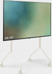 Pedestal Moon Rollin' Tall TV St&auml;nder mit Rollen f&uuml;r Fernseher 44 bis 70 Zoll | Fernsehst&auml;nder & TV Wagen | TV Standfuss Rollbar | TV Bodenst&auml;nder f&uuml;r Wohnzimmer | TV Erh&ouml;hung (Hellblau) (Pearl)