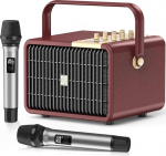 Bluetooth-Lautsprecher, 160 W, tragbar, kabellos, laut, Outdoor, Zuhause, Party, Bluetooth-Lautsprecher mit Subwoofer, gro&szlig;, leistungsstark, Stereo, tiefer Bass, Boombox (Burgunderrot)