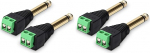 kwmobile 2X 6,35mm Klinkenstecker Adapter - Klinke auf 2-Pin Audio Kabel Terminal Block Set - Terminalblock 6.35mm Klinke 2-polig - Schraubbefestigung (Packung mit 2)