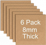 QNDUGJFER Cork Board Roll, 6 Pack Square Bulletin Boards, 6mm Thickness, Self Adhesive Cork Tiles with Push Pins, Mini Wall for Sticking Notes, Pictures, Memos, Messages, Vision Board