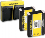 PATONA topeltlaadija Fuji NP-95 Micro USB &uuml;hendusega + 2x aku Fujifilm FinePix F30 F31fd Real 3D W1 X100 Fujifilm X-S1 X30 X100S X100T jaoks