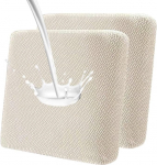 Wasserdichter Couch-Kissenbezug, Stretch-Jacquard-Sofabezug, 2-Sitzer, Outdoor-Kissen, Couch-Schonbezug, elastisch, Terrassenstuhlkissen, Terrassenm&ouml;bel, Schutzbezug (2 St&uuml;ck, Creme)