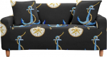 ENEN Diivanikate Stretch, Ship Anchor Print Sofa Cover Elastic 1/2/3/4-Seater Diivan Cover Non-Slip Protective Cover for Sofa, Diivan Covers, Couch Cover, Diivan Throws (4 Seater (235-300 cm), Watch)