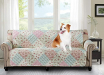 Brilliant Sunshine Roses Diivan Slipcover Patchwork Design Tepitud Slipcover 2" rihmaga, 78" iste, libisemiskindel padi kaitsja, pestavad diivanikatted koertele, kassidele, lemmikloomadele, lastele,