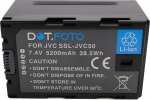 SSL-JVC50 Premium 7,4 V / 5200 mAh aku JVC GY-HMQ10, GY-HM200, GY-HM600, GY-HM650, GY-LS300CHU, JY-HM360 jaoks.