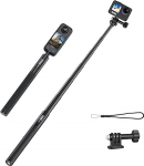 VRIG 131 cm Invisible Selfie Stick for Action Camera, TP-13 7-Pole Extension Selfie Stick for Insta 360 ONE X3 X4 X5, for Go Pro 11 10 9 8 7, for DJI Osmo 360 / Action 5Pro 4 3, Black