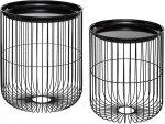 Atmosphera ATM-166745 Juhtmega kohvilaud 2-osaline metallist must komplekt
