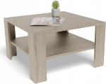 MATKAM Elegantne kohvilaud 68 x 68 cm madal EX3, minimalistlik disain, ideaalne elu- ja t&ouml;&ouml;ruumidesse, lihtne kokkupanek (Sonoma tamm)