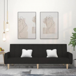 Gecheer 2-kohaline diivanvoodi K&uuml;lalisvoodi Chaise Lounge Diivanvoodi Polsterdatud diivan Lounge diivan Must kangas t&uuml;&uuml;p 2