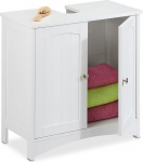 Relaxdays Vannituba 2 uksega K 60 x L 60 x S 31 cm MDF vannitoakapp valge