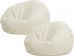 Sliner 2 Pack Bean Bag Cover for Kids Adults (ilma t&auml;idiseta) Suur Bean Bag Cover koos t&otilde;mblukuga pluusist m&auml;nguasjade v&otilde;i Memory Foam Organizer, beež, v&auml;ike