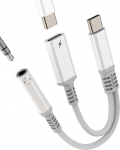 USB C auf 3,5 mm Klinkenadapter (2-in-1) Kopfh&ouml;rer AUX Typ C Audio Ladeger&auml;t Splitter Kabel f&uuml;r Apple iPhone 17 16 15 Pro Max Kompatibel mit Samsung Kopfh&ouml;rer-Adapter Dongle Kfz-Ladeger&auml;t f&uuml;r iPad