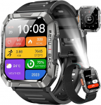 Blackview Smart Watch meeste spordikell koos telefoni funktsiooniga, helistamise/vastuv&otilde;tmise funktsioon, kompass, IP68 veekindel, spordikell 100+ spordirežiimiga, s&uuml;dame l&ouml;&ouml;gisageduse unen&auml;itaja, sammuloendur, kell Android iOS-ile