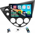 CAMECHO 4+64G 9-tolline Android 13 autoraadio Ford Focus 1998-2005 (vasakpoolne juhtimine) koos tahavaatekaameraga, IPS puuteekraaniga Bluetooth DSP raadio traadita Carplay Android auto FM/RDS WiFi GPSiga