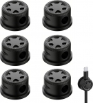 Magnetische Kabel-Clips - Kabel-Management, Schreibtisch-Kabel-Organizer f&uuml;r USB/HDMI/Telefonkabel, magnetischer Draht-Organizer f&uuml;r B&uuml;ro, Zuhause, Auto, Wand, 7 mm, Schwarz, 6 St&uuml;ck