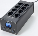 V&otilde;rgufilter Power Strip HiFi 8-kohaline h&auml;irefilter pistikupesa, &uuml;lepingekaitse, koormuskaitse kuni 15 A, mitu pesa k&otilde;larite, CD DVD-m&auml;ngija jaoks, musta v&auml;rvi