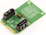 KALEA-INFORMATIQUE mSATA 2-pordiline SATA 3.0 RAID 0 1 JBOD kontrollerkaart kahe SATA-ketta v&otilde;i SSD-plaadi toiteks &uuml;hes mSATA-pordis.